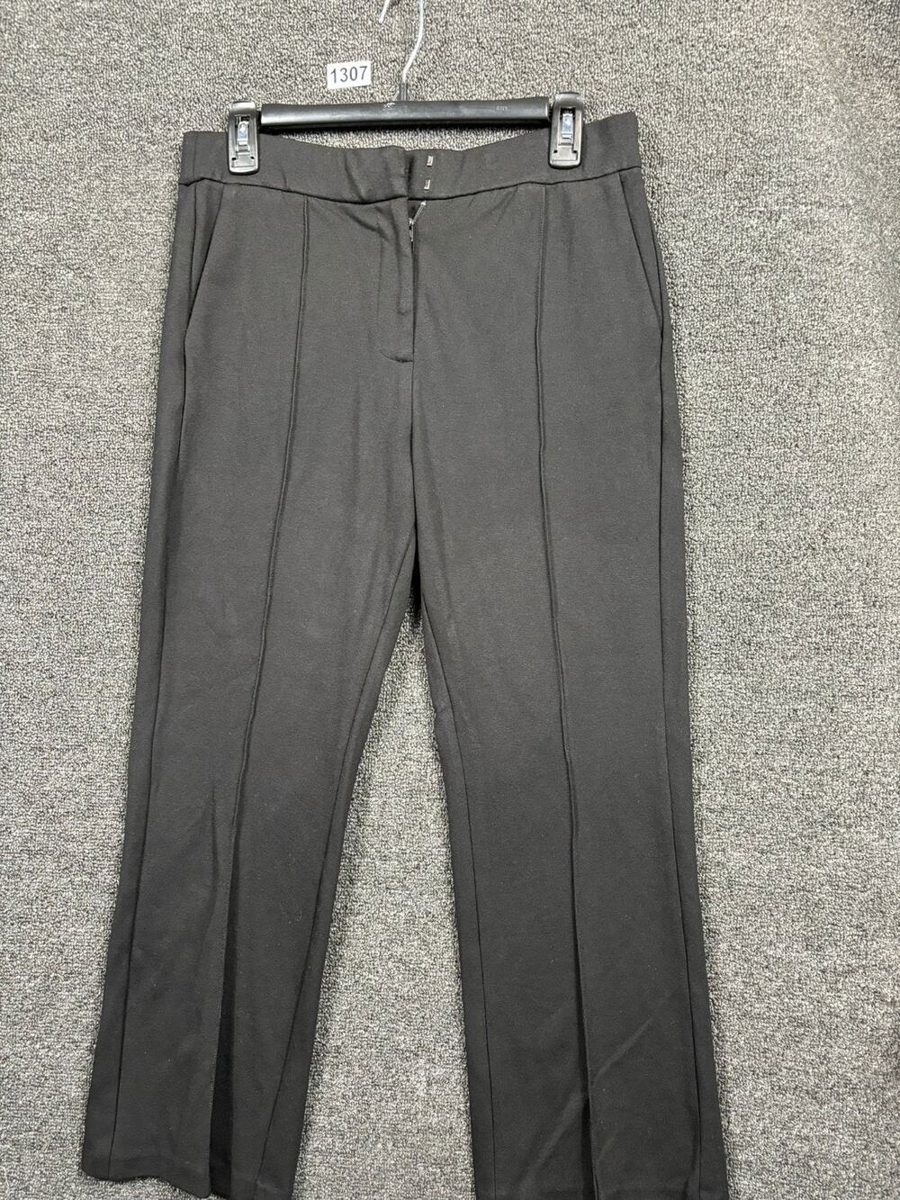 J. Crew Mario Bellucci Italian Ponte Knit Cropped Demi Boot Pants Women 12 Black
